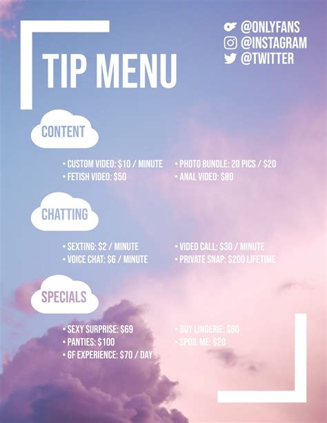 tip menu only fans|How to Make Your Perfect OnlyFans Tip Menu